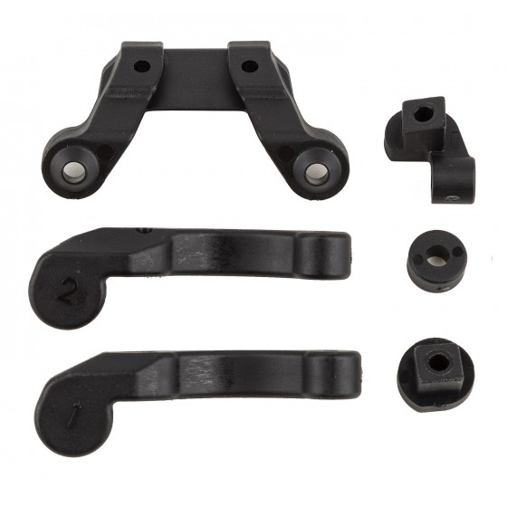 Team Associated AE91978 - RC10B6.4 Front Wing Mount, Fan Mounts, and Battery Brace Shim Set