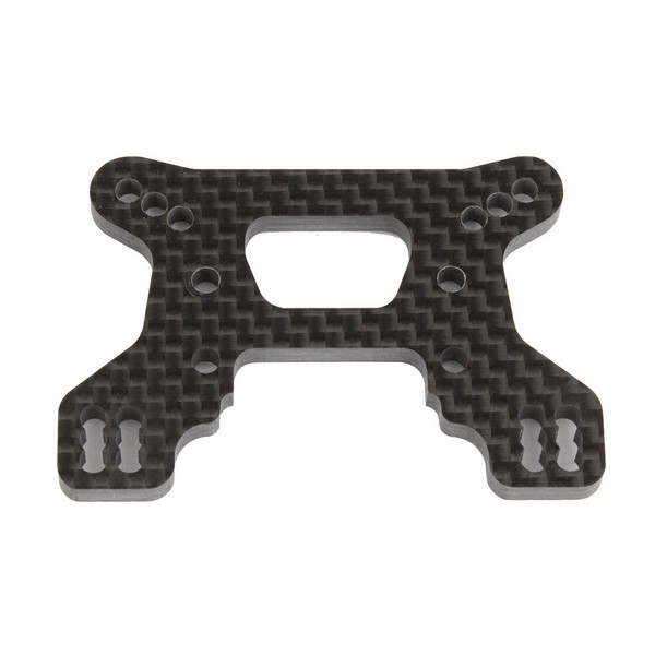 Team Associated AE92265 - RC10B74.1 Front Shock Tower, 23mm, carbon fiber
