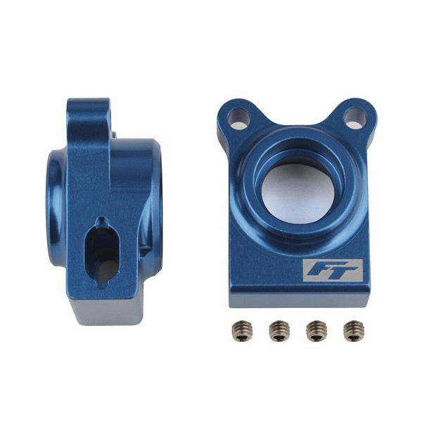 Team Associated AE92270 - RC10B74.1 FT Rear Hubs, blue aluminum