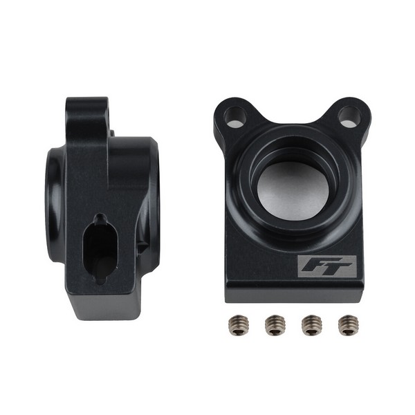 Team Associated AE92271 - RC10B74.1 FT Rear Hubs, black aluminum
