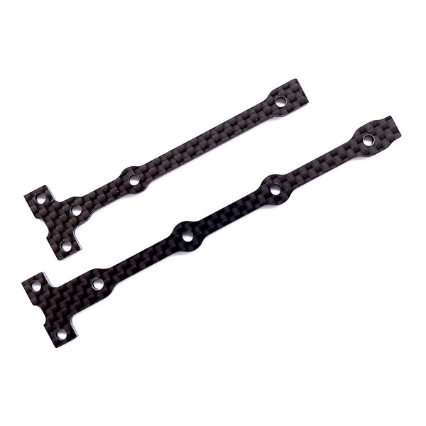 Team Associated AE92283 - RC10B74.1 FT Flex Chassis Brace Support Set, 2.0mm, carbon fiber