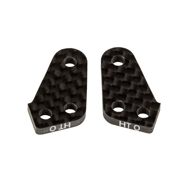 Team Associated AE92305 - RC10B74 FT Steering Block Arms, HT 0, carbon fiber