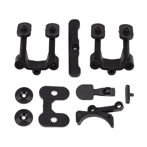Team Associated AE92312 - RC10B74.2 Rear Body Mount, Wing Mounts, Bumper, Fan Mount