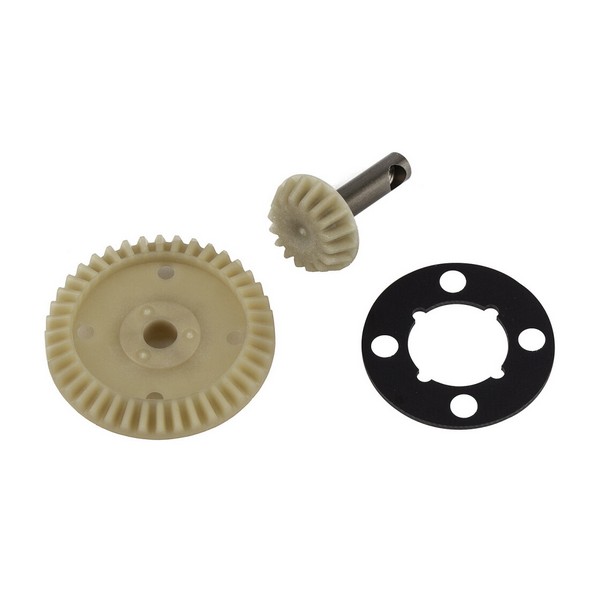 Team Associated AE92318 - RC10B74.2 FT Ring and Pinion Gear Set, molded