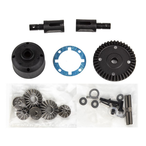 Team Associated AE92354 - RC10B74.1 LTC Differential Set, front and rear
