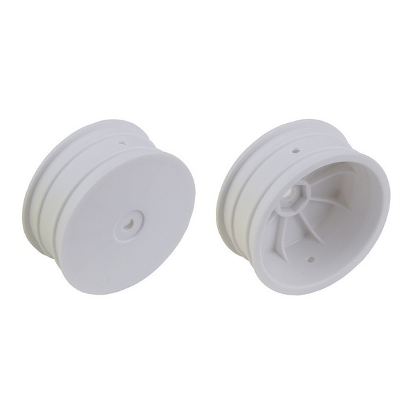 Team Associated AE92362 - 4WD Front Wheels, 2.2", 12mm hex, +1.5mm, white