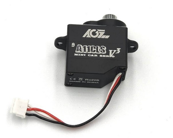 AGF-RC A11CLS V3 Programmable Servo Metal Case for Mini Scale Cars (Black)