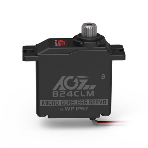 AGF-RC B24CLM - 6.0KG Torque 0.085Sec CLS Motor Small Size Plastic Case IP67 Waterproof Mini Servo For 1/12 & 1/16 RC Car - Clicca l'immagine per chiudere