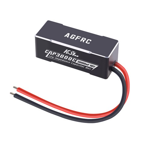 AGF-RC CAP3000C - Aluminum Case DC 16V HV Super Power Capacitor Box For 1/8th 1/10th RC Car Models