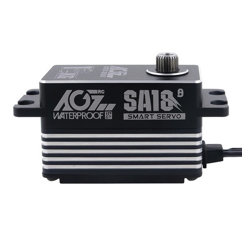 AGF-RC SA18 - Heat Sink Case Fully Waterproof 18KG Low Profile Programmable Coreless Smart Servo