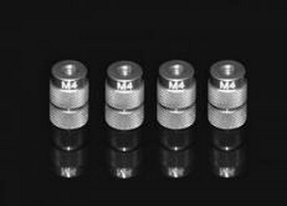 Arrowmax 4MM Alu Nut For 1/10 Set-Up System (4 pcs)