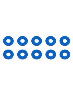 Associated Bulkhead Washers, 7.8x0.5 mm, blue aluminum