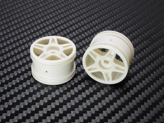 PN Racing Mini-Z Buggy Laser Star Rear Wheel White (2pcs) - Clicca l'immagine per chiudere