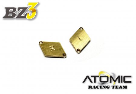 Atomic BZ3-UP06P9 - BZ3 Brass 1.5g Weight for Alu. Chassis (1 pair)