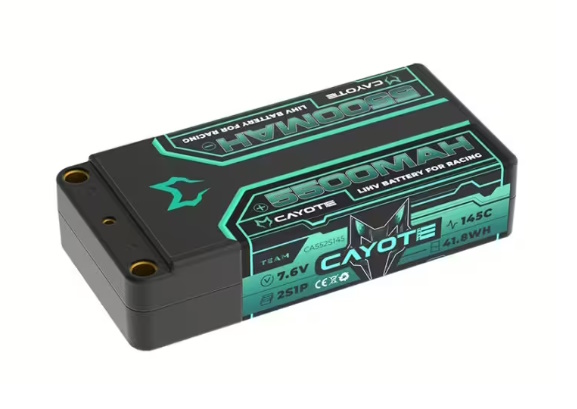 CAYOTE CA-552S145 - Racing 5500mAh 2S Shorty LiPo Battery 7,6V 145C 203g