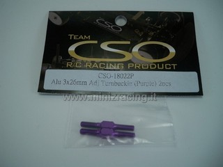 Team CSO Alu 3x26mm Adj Turnbuckle (Purple) 2pcs