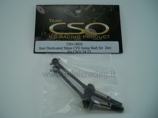 Team CSO New Type Steel Hardcoated 50mm CVD Swinf Shaft Set (2pcs)