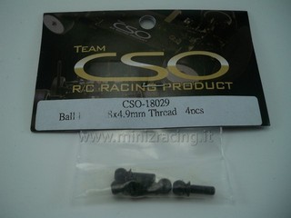 Team CSO Ball End 3x8x4.9mm Thread (4pcs)