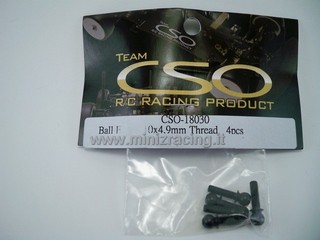 Team CSO Ball End 3x10x4.9mm Thread (4pcs)