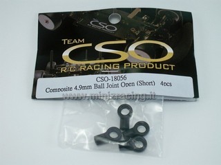 Team CSO Composite 4.9mm Ball Joint Open (Short) 4pcs