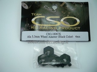 Team CSO Alu 5.3mm Wheel Adapter (Black Color) 4pcs