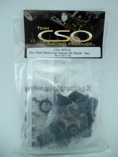 Team CSO Alu 13mm Shock Case Demper Set Short (Black) no spring (4pcs)