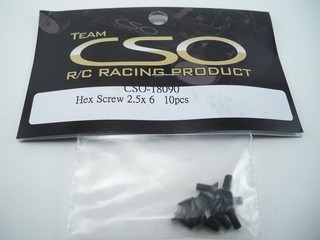 Team CSO Hex Screw 2.5x 6 (10pcs)