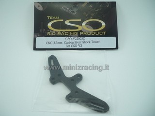 Team CSO CNC 3.3mm Full Carbon Front Shock Tower For CSO V2