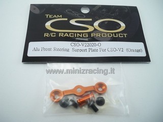 Team CSO Alu Front Steering Support Plate For CSO-V2 (Orange)