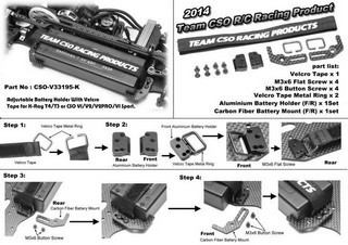 Team CSO Adjustable Battery Holder With Velcro Tape