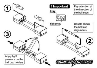 Corner Speed RC Turnbuckle tool for Xray T4(15'-19'), Yokomo BD8'18 BD9