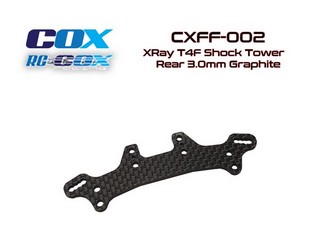 PPM-RC COX CXFF-002 - Xray T4F Shock Tower Rear 3.0mm Graphite