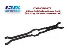 PPM-RC Racing 2.2mm Full Carbon Upper Deck (For Xray T4 Mid Conversion Kit)