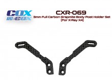 PPM-RC Racing CXR-069 - 3mm Full Carbon Grapmite Body Post Holder Set (For X-Ray X4)