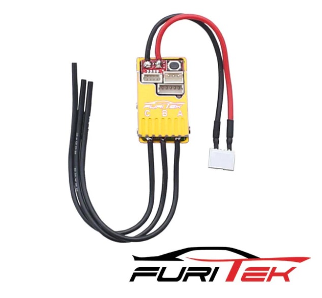 Furitek FUR-2207 - Cyclos 2S Lipo 20A/40A Brushless Sensored ESC for Drift/Race (With Aluminum Gold Case)