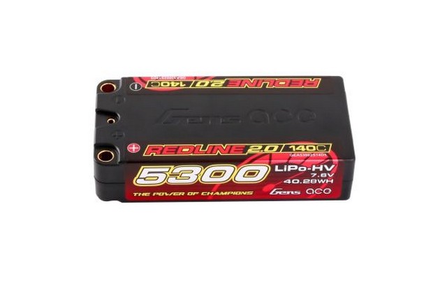 Gens Ace GEA53002S14D5 - Redline 2.0 Shorty 2S HV 7.6V-140C-5300 96x47x22.5mm 199g