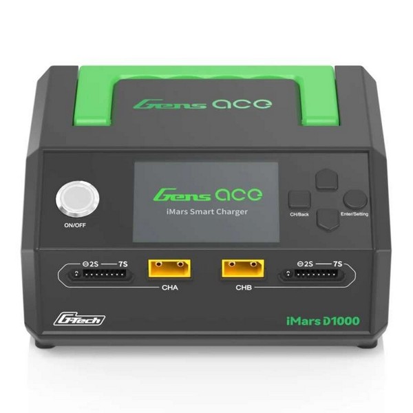 Gens ace GEAD1000-EB - iMars D1000 Smart Charger | Dual Channel | AC 1000W | G-Tech