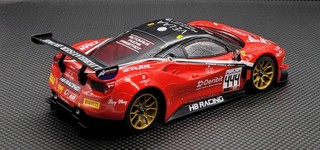 GL Racing 1/28 GL 488 GT3 body-009 (Black/Red)