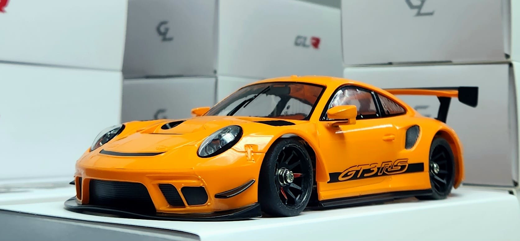 GL Racing 1/28 GL 911 GT3 Body-Orange - Wheel Base 98mm