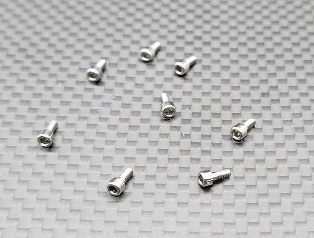 GL Racing GL-GTR-OP-025 - Ultra hard CNC screw set (For GTR) M1.6*4