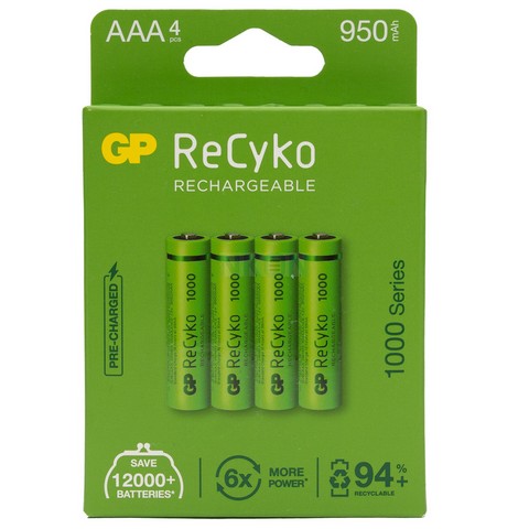 GP 4 AAA GP Recyko 1000 - 950mAh