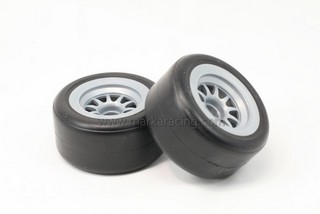 GQ Racing F1 Front Rubber Slick Tires Very Soft Preglued (2Pcs)