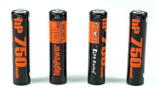 PN Racing High Power 750mah Ni-MH Rechargeable AAA Battery (4pcs)