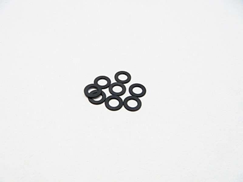 Hiro Seiko HS-48441 - 3mm Alloy Spacer Set - 0.5mm (Black, 8pcs)