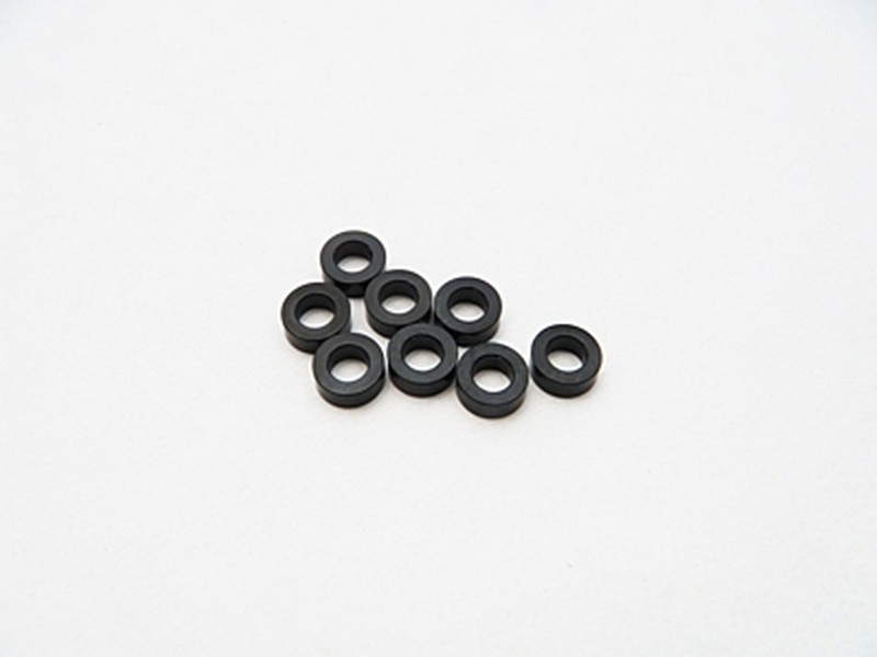 Hiro Seiko HS-48462 - 3mm Alloy Spacer Set - 1.5mm (Black, 8pcs)