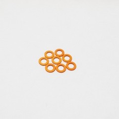 Hiro Seiko 3mm Alloy Spacer Set (1.0mm) - Orange