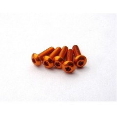 Hiro Seiko M3x6 Orange Alloy Hex Socket Button Head Screw