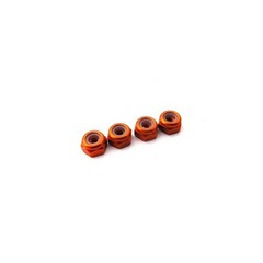 Hiro Seiko HS69855 - Orange 3mm Alloy Nylon Nut (S_Size)