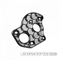 Jconcepts B6.1 | T6.1 | SC6.1, 3-gear laydown | layback transmission motor plate - honeycomb - black