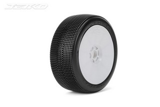 Jetko JK1004SSGW - Lesnar Super Soft 1:8 pre-incollato su cerchi bianchi (2)